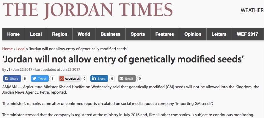 jordan times gmos june 2017