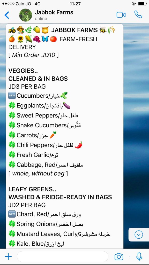 jabbok farms amman whatsapp