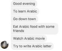 learn arabic suggestion facebook