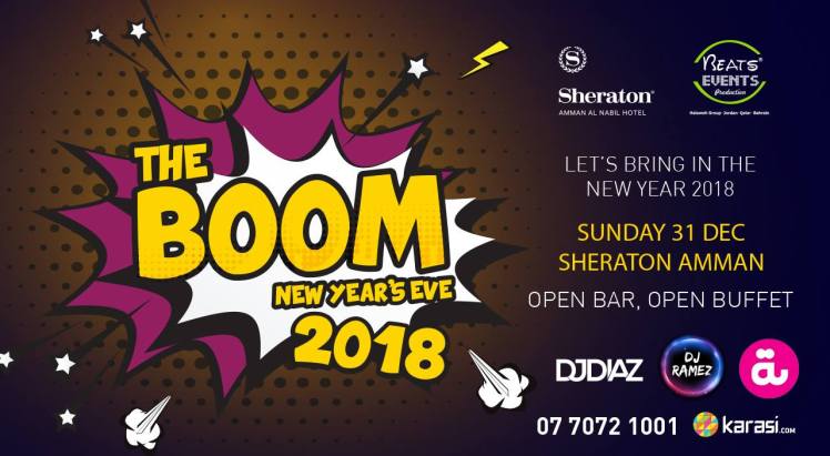 sheraton boom nye 2018 amman