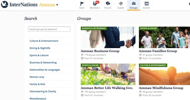 internations amman groups