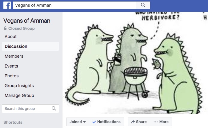 vegans of amman facebook group