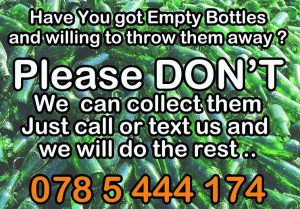 empty glass bottles recycle amman